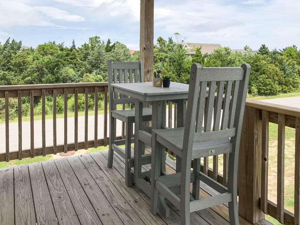 Deck with Outdoor Seating & Quiet Street View