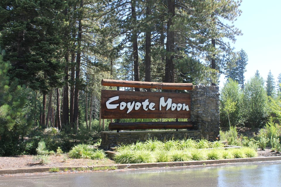 Coyote moon golf couse is down the hill 1/2 mile