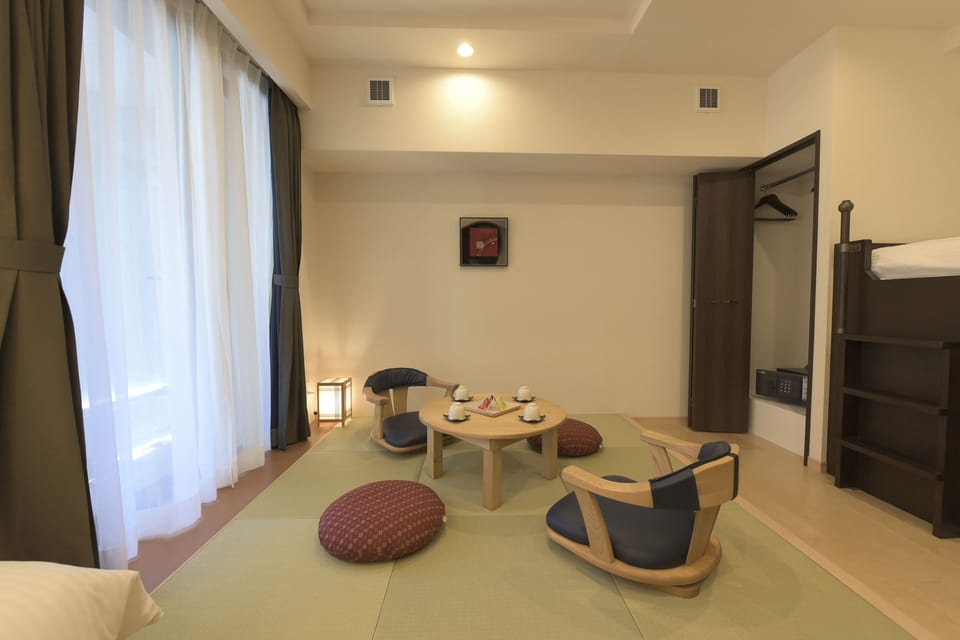 Japanese Western Style Corner Family Room, Non Smoking | Egyptian cotton sheets, premium bedding, down comforters, in-room safe