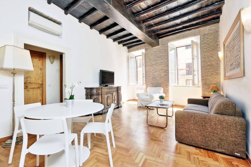 Apartment, 1 Bedroom, City View | Living area | Flat-screen TV