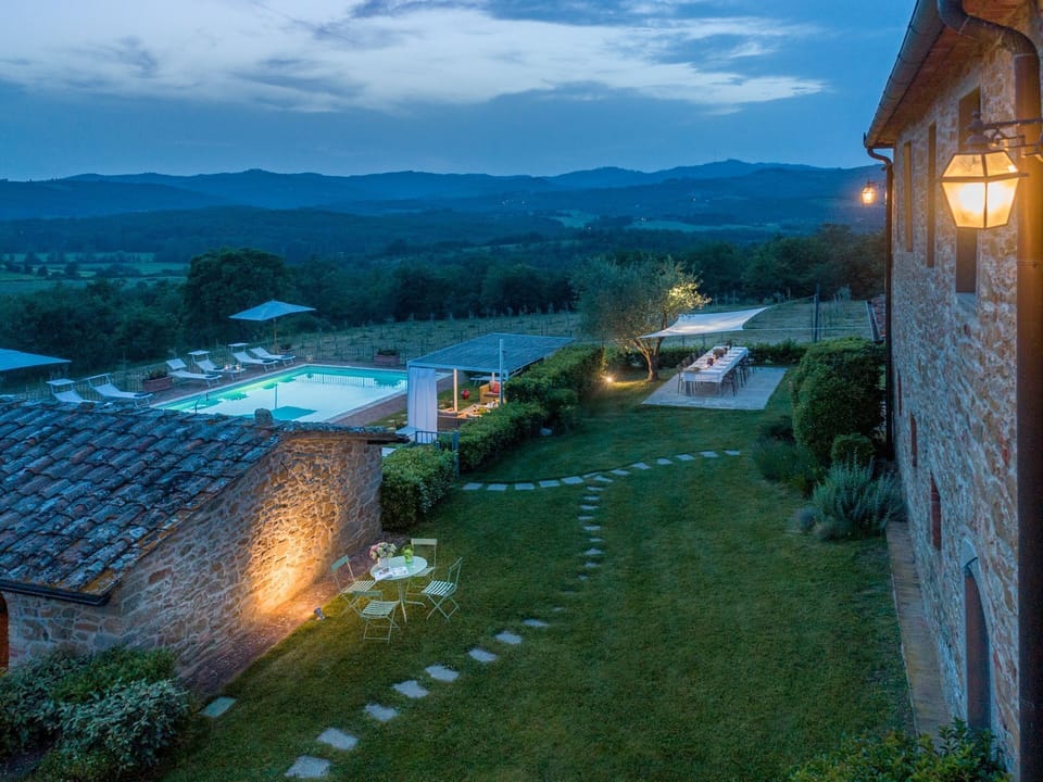 Sky, Lighting, Night, Evening, Architecture, Mountain, House, Landscape, Rural Area, River
