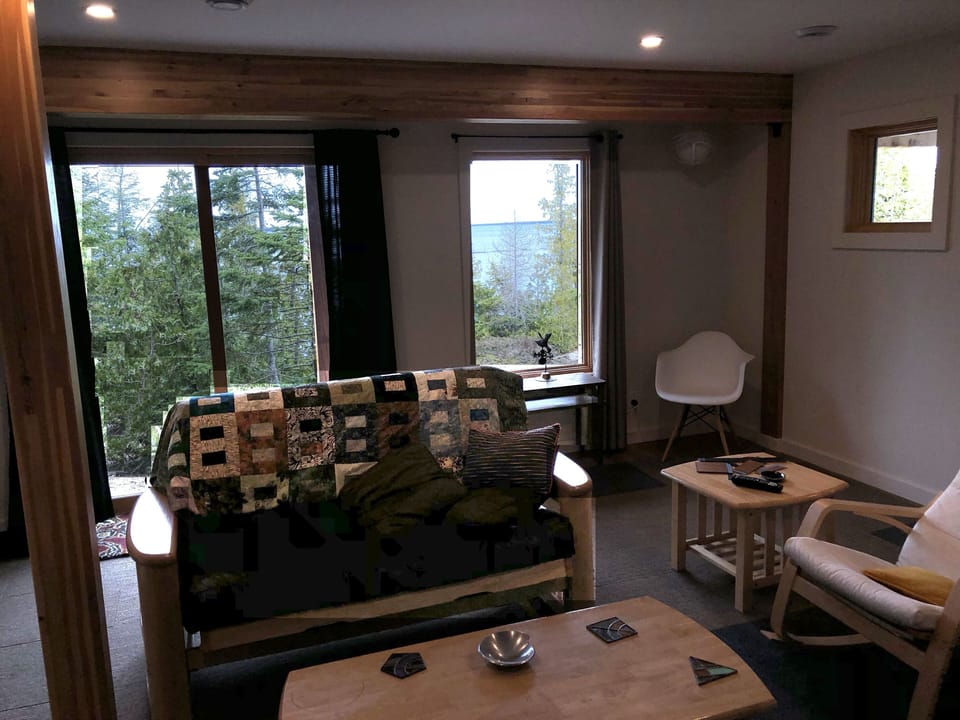 Living room view and small futon