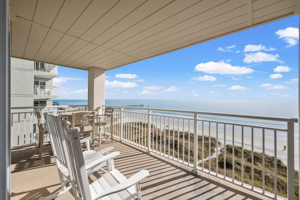 Have your morning coffee watching the waves crash.