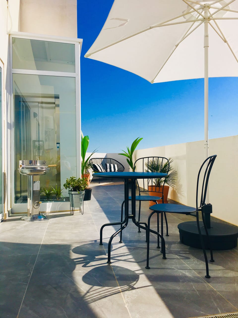 Terrace bbq and dining area