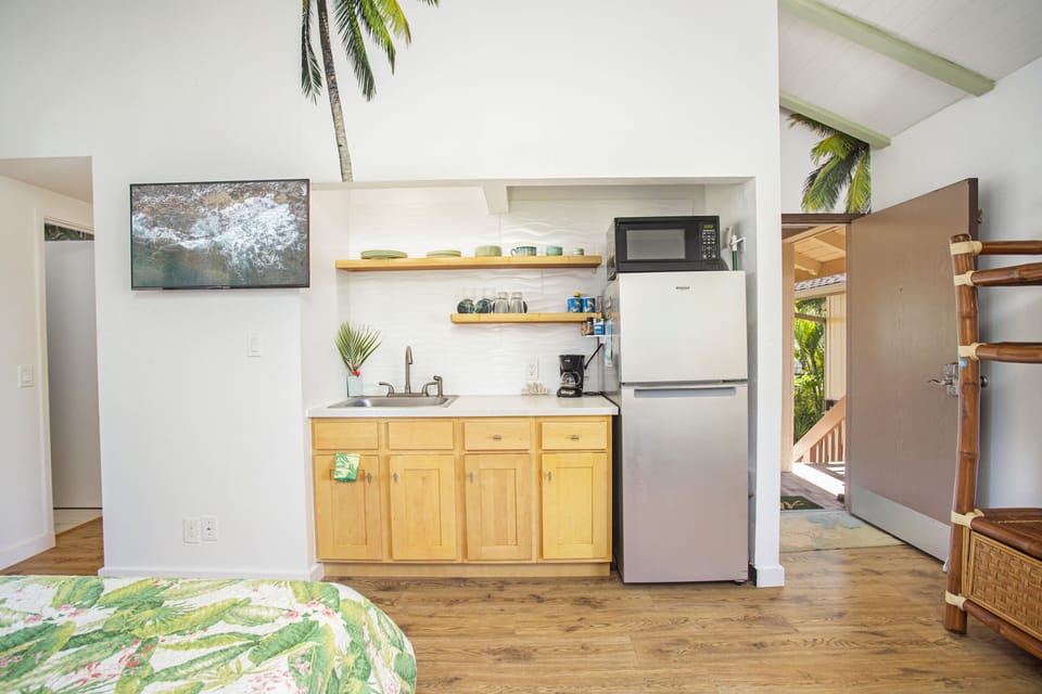 Convenient kitchenette when you'd like to just eat in. 
