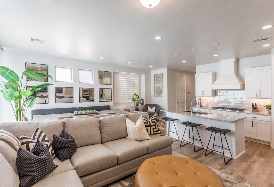 Living Room View - The Living Room is conveniently located adjacent to the Kitchen and Dining Table and is a great place for entertaining guests during downtime.