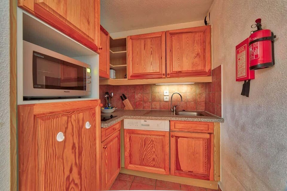 Functional kitchenette.