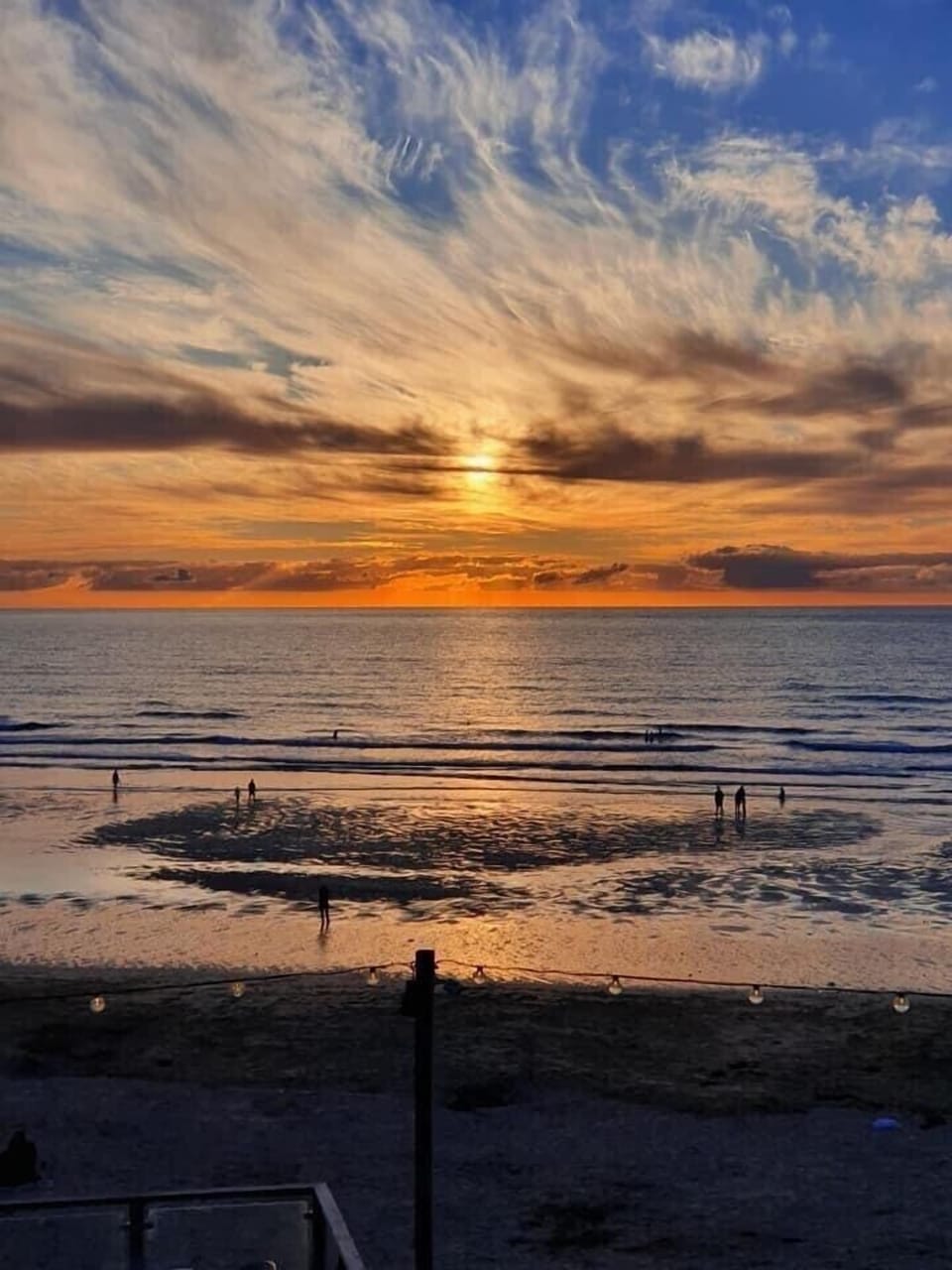 Beautiful sunset over Widemouth Bay.