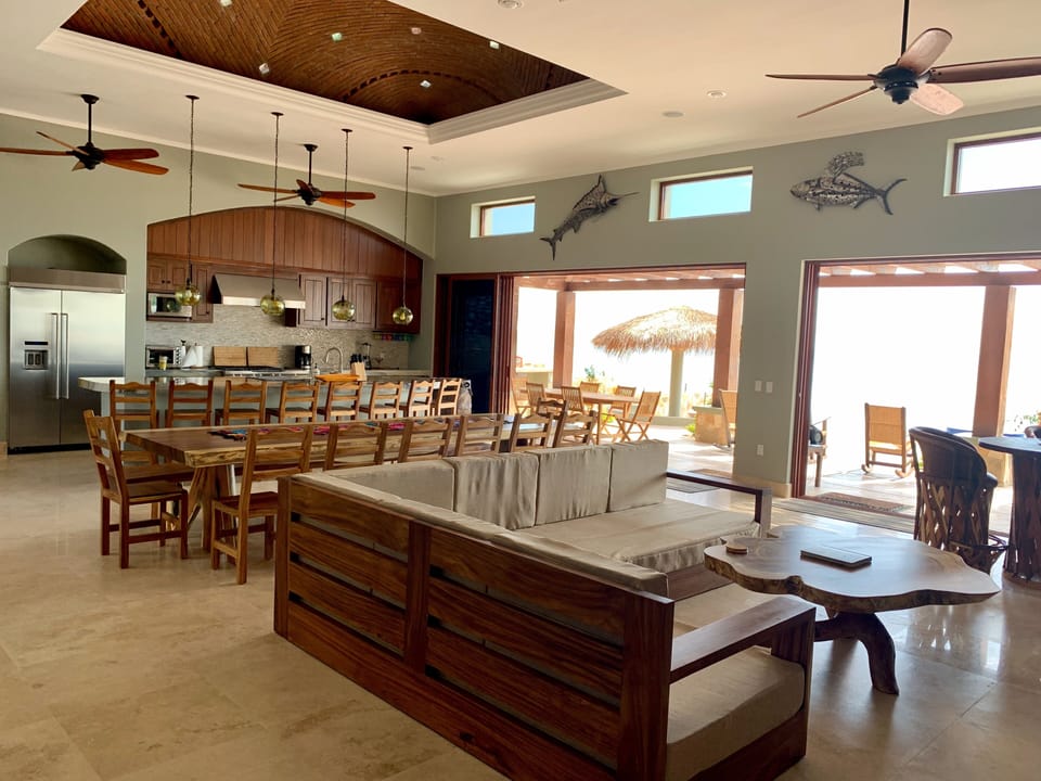 Great room is ENORMOUS with amazing views
