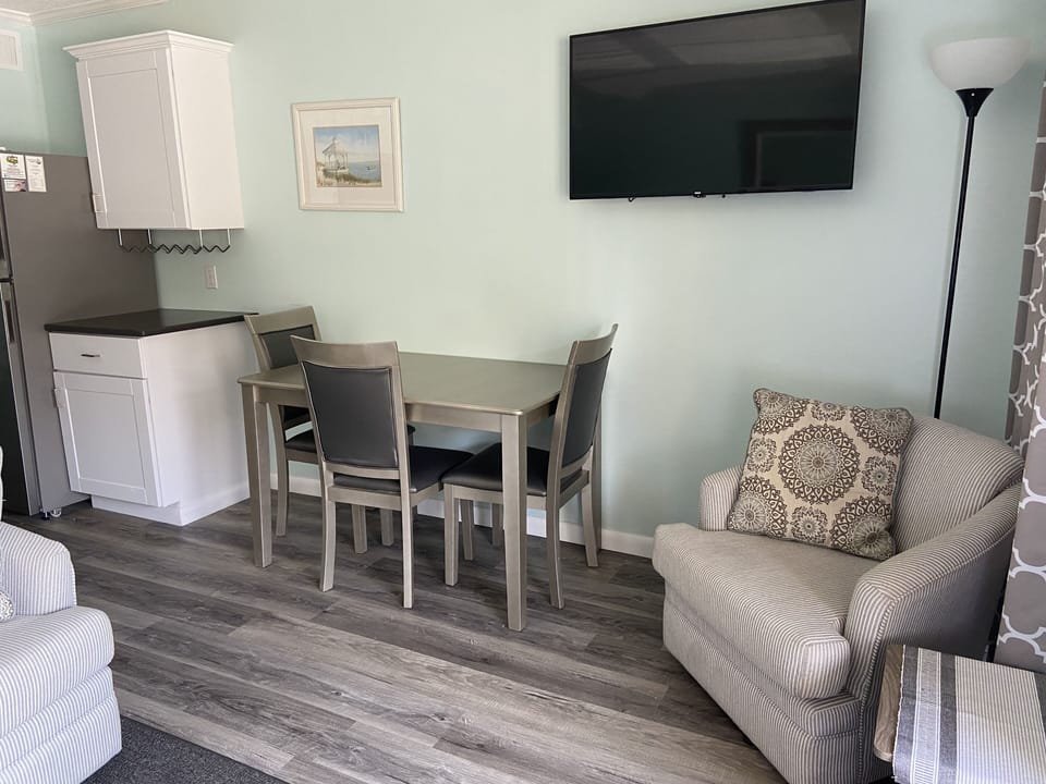 Dining table for enjoying a meal in the condo
