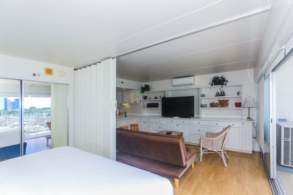 Sliding divider for bedroom privacy