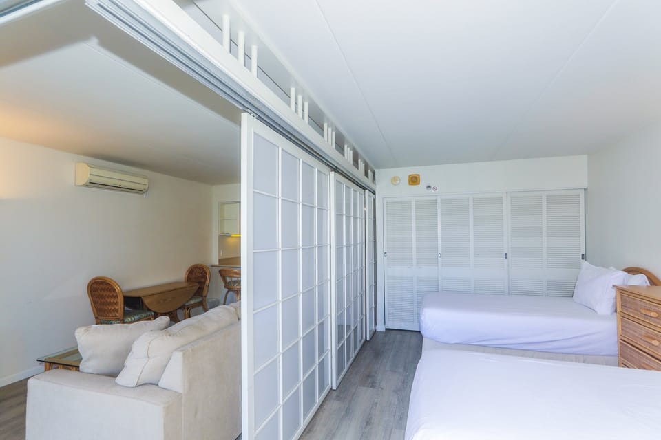Comfortable two twin beds