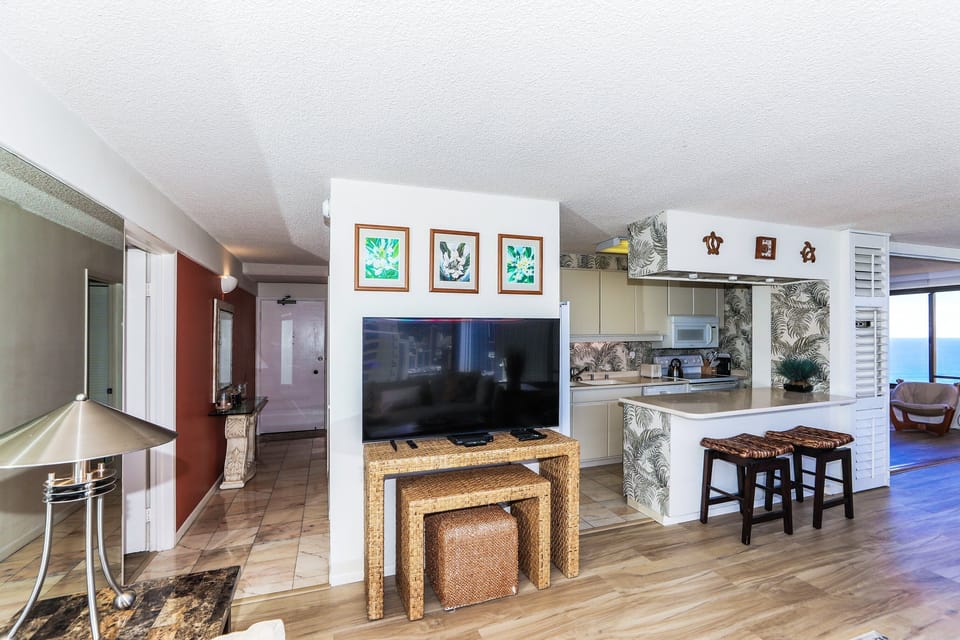 Vintage Hawaiiana feel throughout the condo