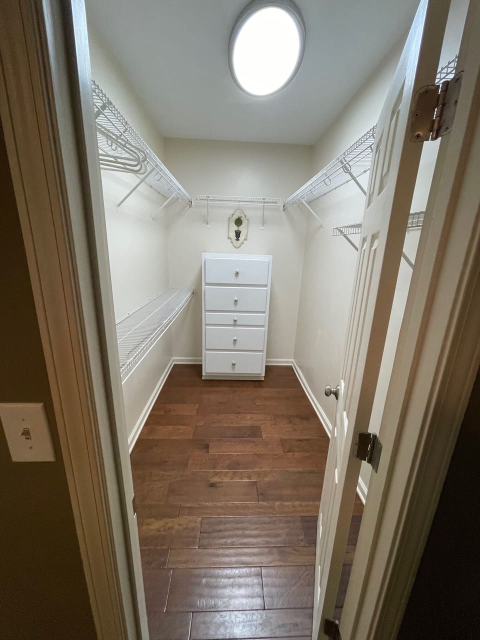 The walk in closet in the master 