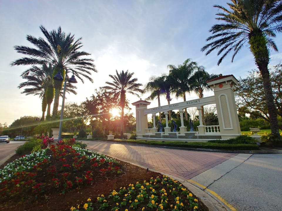 Entrance to Emerald Island Resort