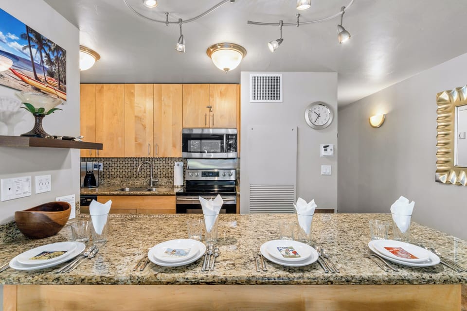 Enjoy meals at the counter.