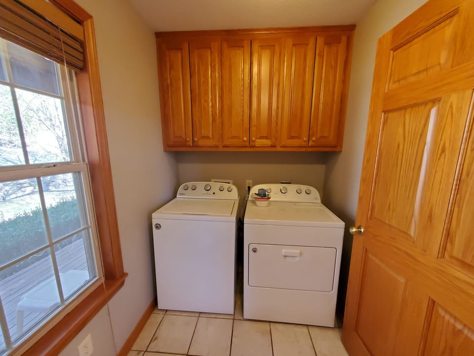 Extra Food Pantry in Laundry Room.