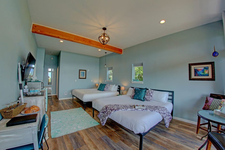 Luxury Room, Multiple Beds, Ocean View | Premium bedding, down comforters, memory foam beds
