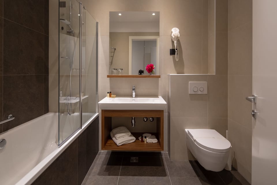 Double or Twin Room | Bathroom | Free toiletries, hair dryer, slippers, towels
