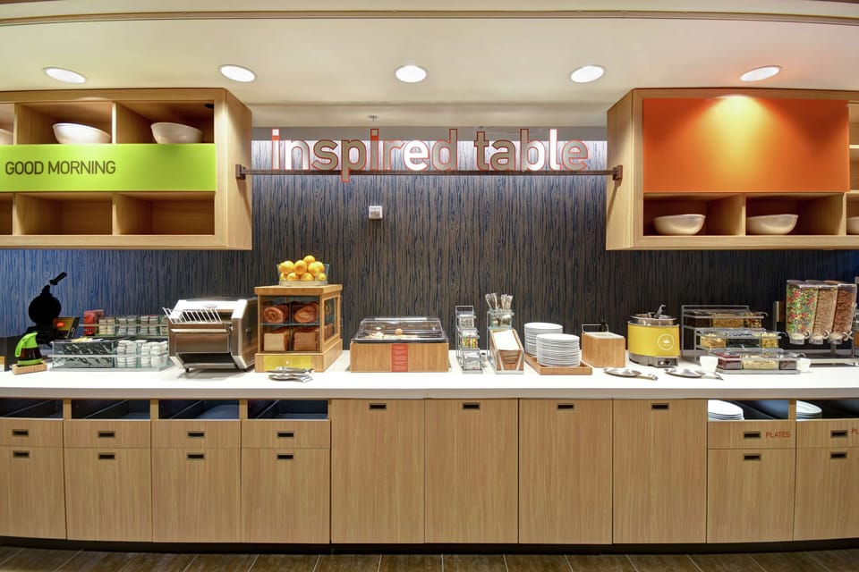 Free daily self-serve breakfast