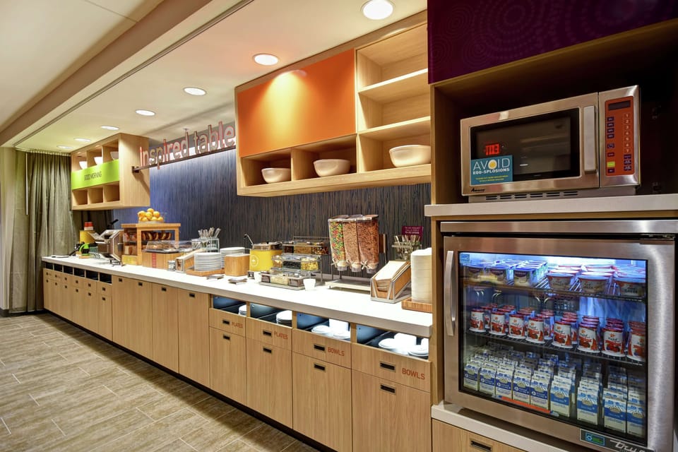 Free daily self-serve breakfast