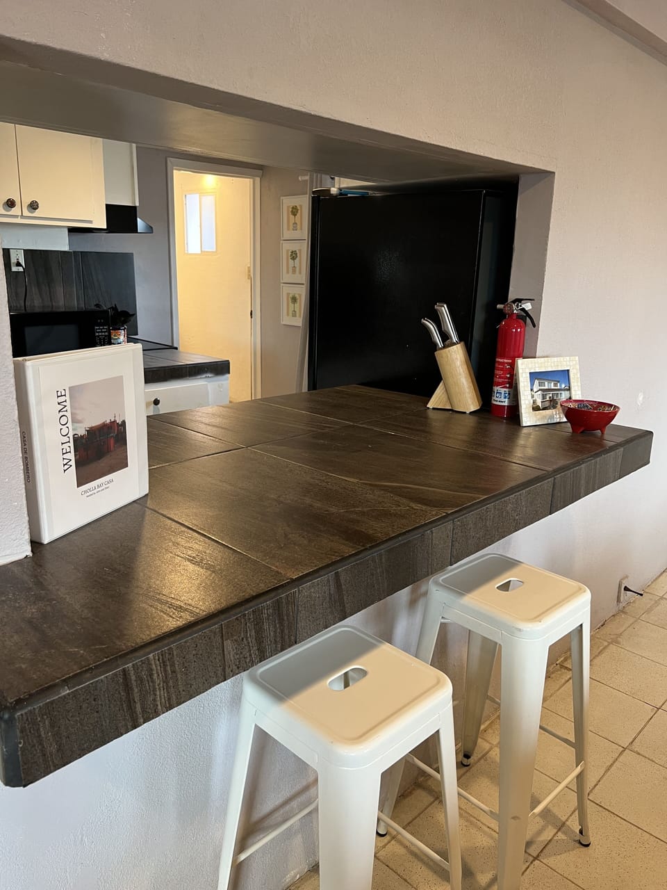 Breakfast Bar along with our Welcome Book