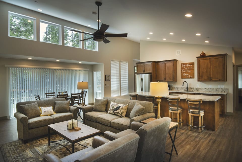 Living room with open floor plan