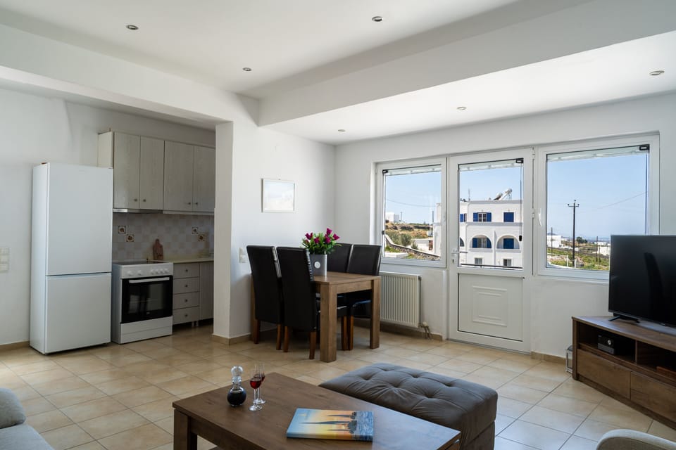 Two Bedroom Apartment with Sea View | Living area | Flat-screen TV