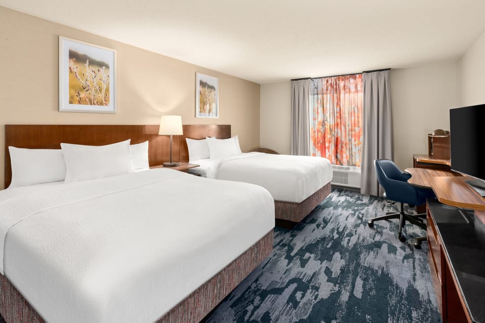 Room, 2 Queen Beds | Premium bedding, down comforters, desk, blackout drapes