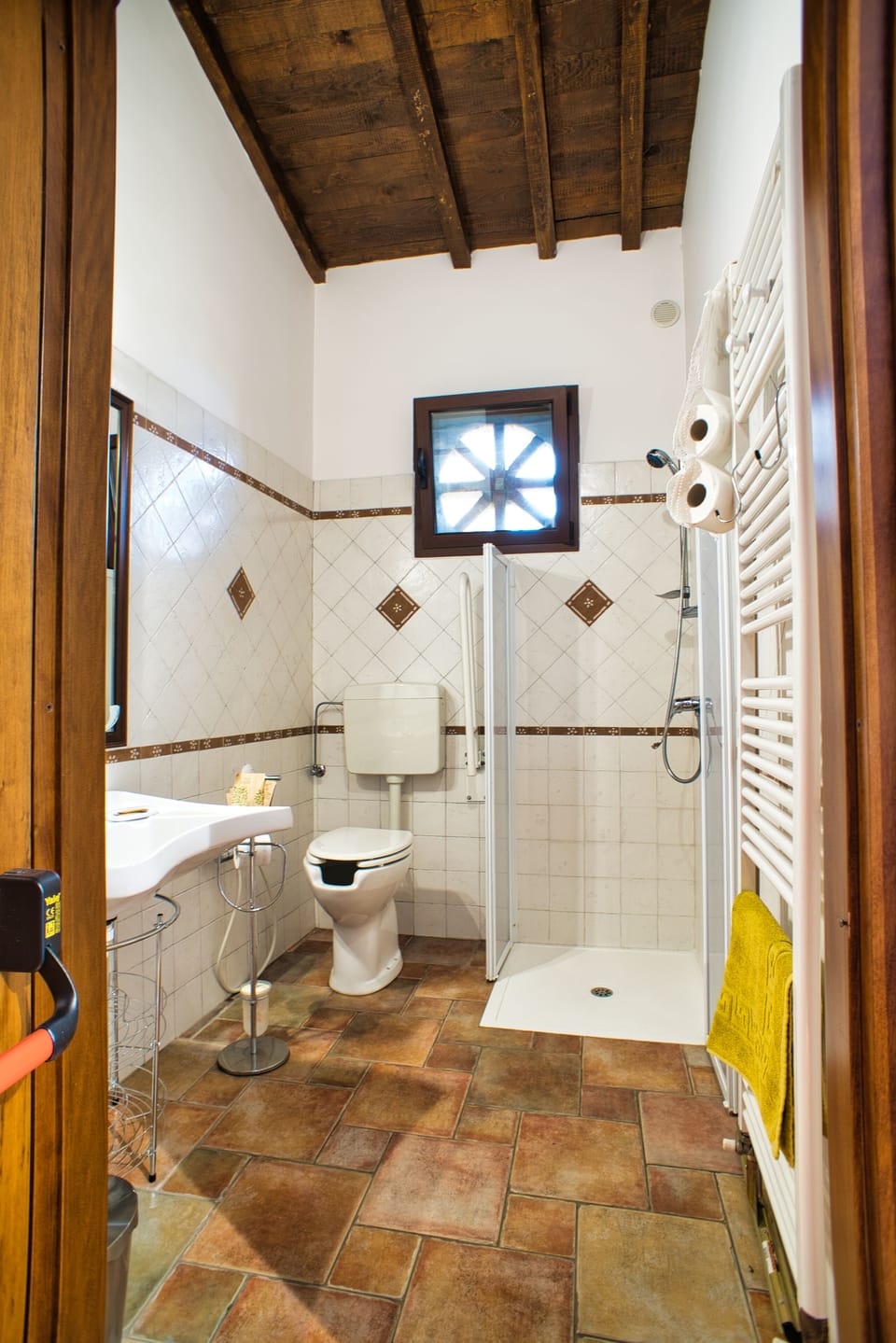 Triple Room, Accessible | Bathroom | Shower, rainfall showerhead, hair dryer, bathrobes