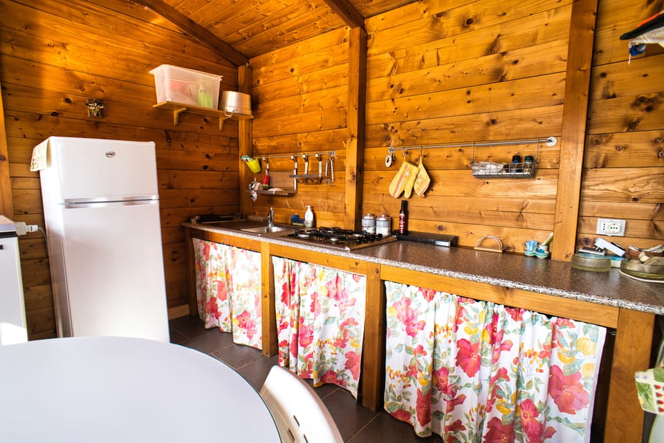 Fridge, oven, stovetop, coffee/tea maker