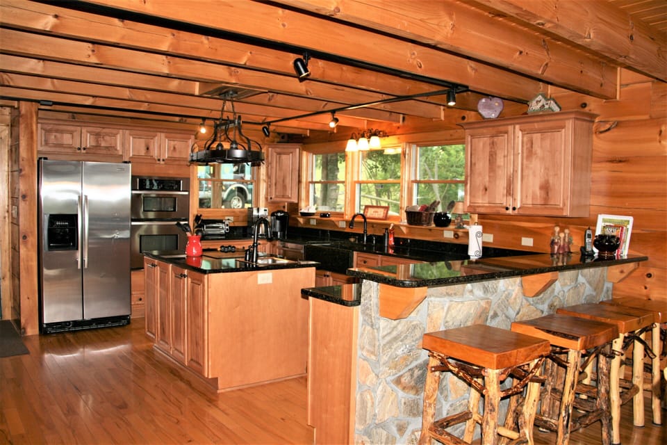Very well equipped open floor plan kitchen