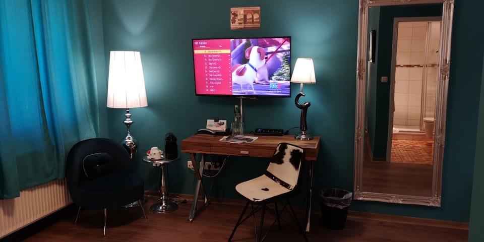 39-inch LCD TV with satellite channels, TV, DVD player