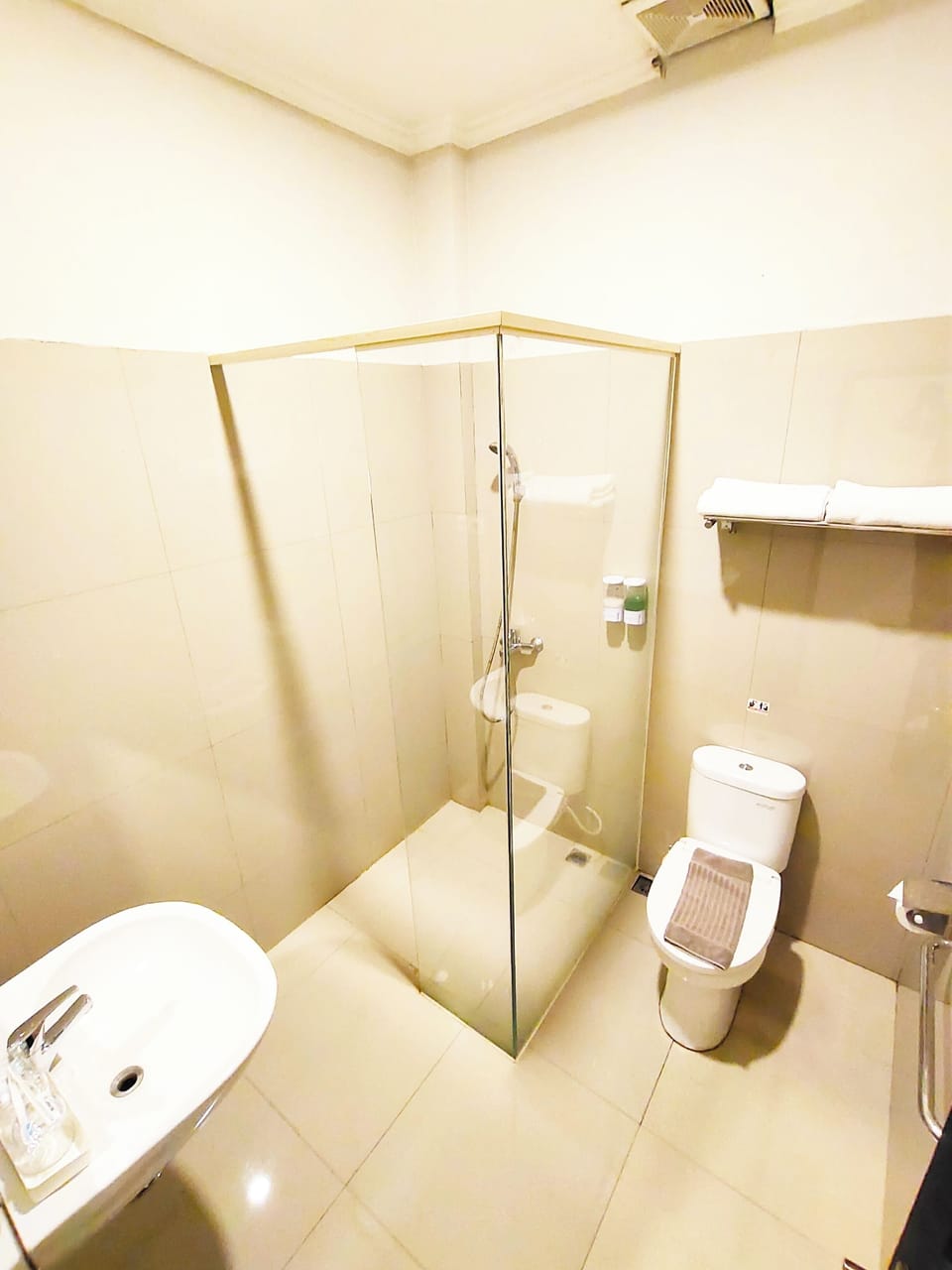 Free toiletries, slippers, bidet, towels