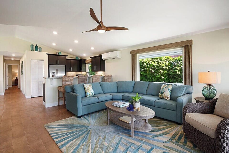 Poipu Beach Hale Living Area and Kitchen