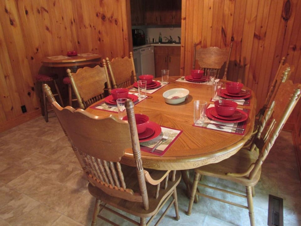 Dining Room and Deck is Just Outside of the Dining Room.  Table Seats 6.