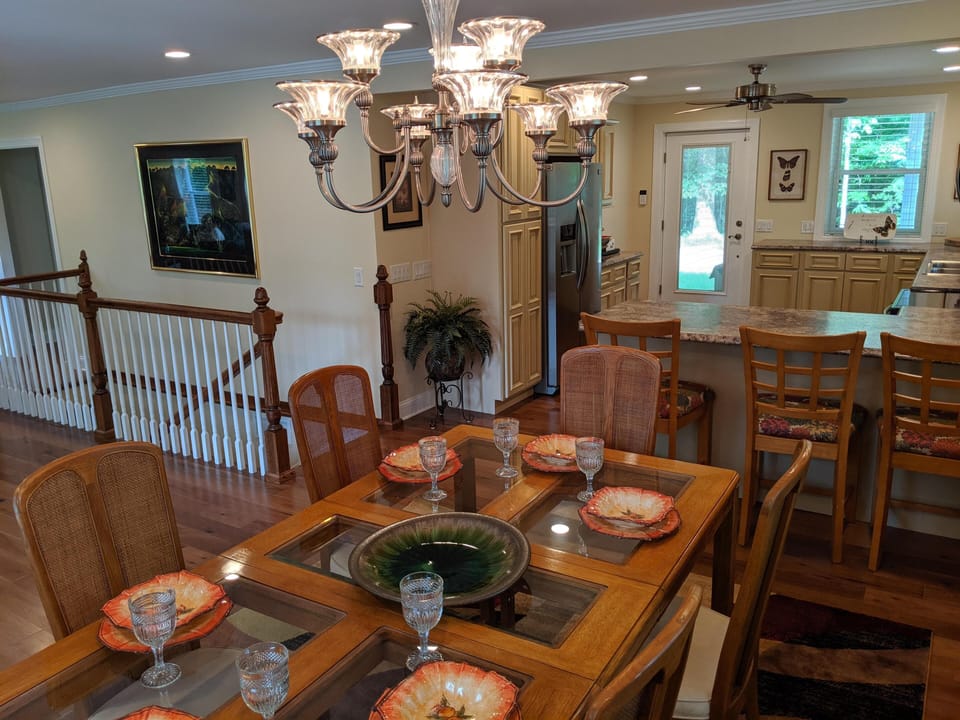 Open air feel allowing  everyone to be part of the good times 