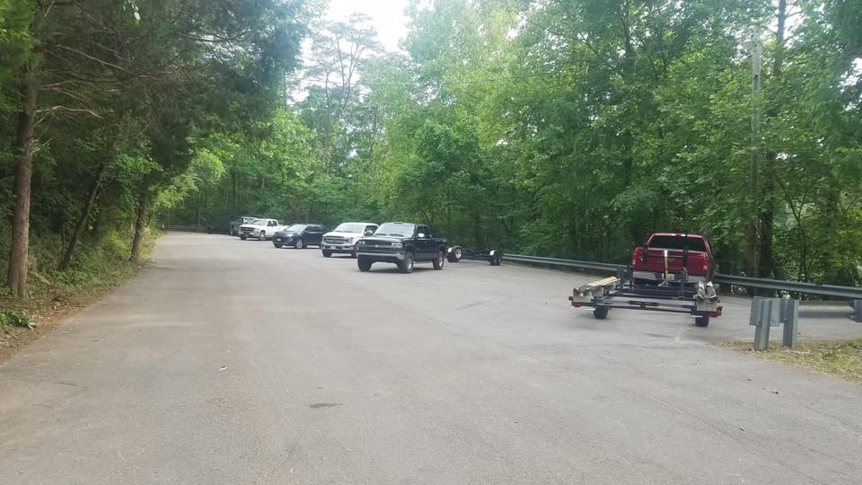 The boat ramp provides plenty of parking  for both  vehicle and trailer 