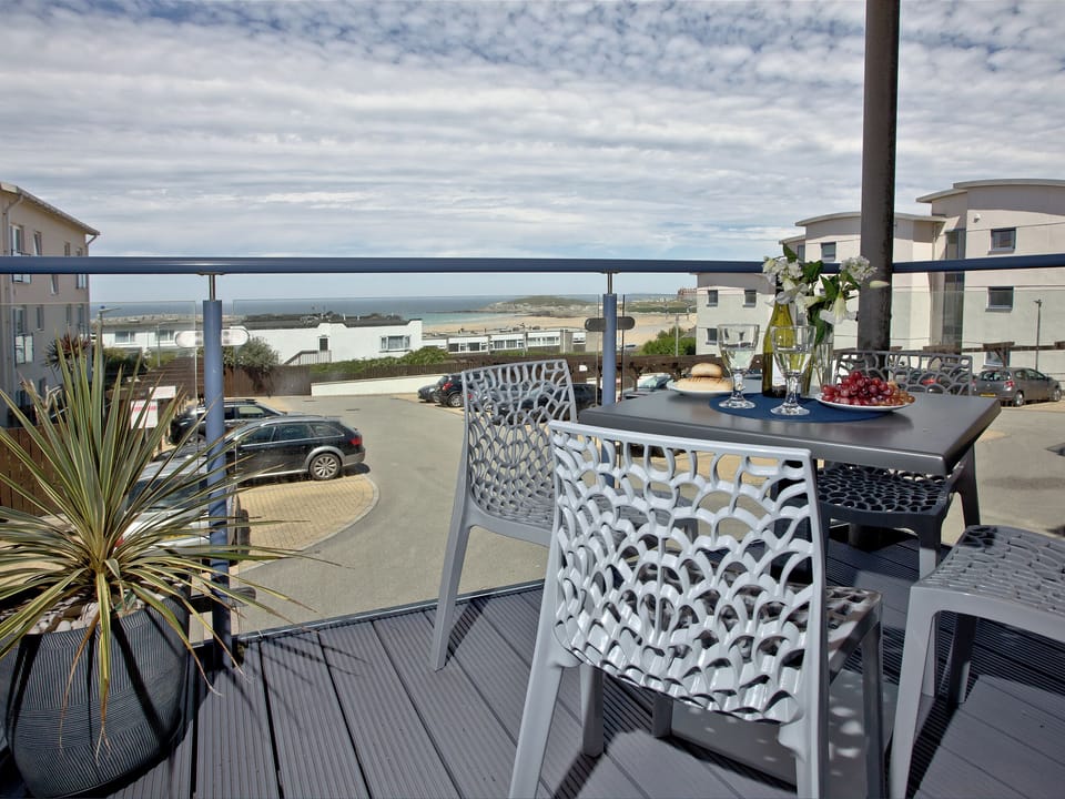 Inviting, private balcony | Fistral Escape - Ocean 1 Apartments, Newquay