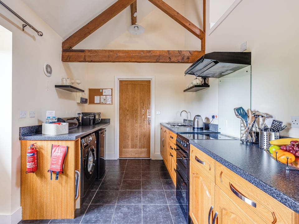 The fully equipped kitchen in The Dairy | The Dairy - Springfield Barns, Myddle, near Shrewsbury