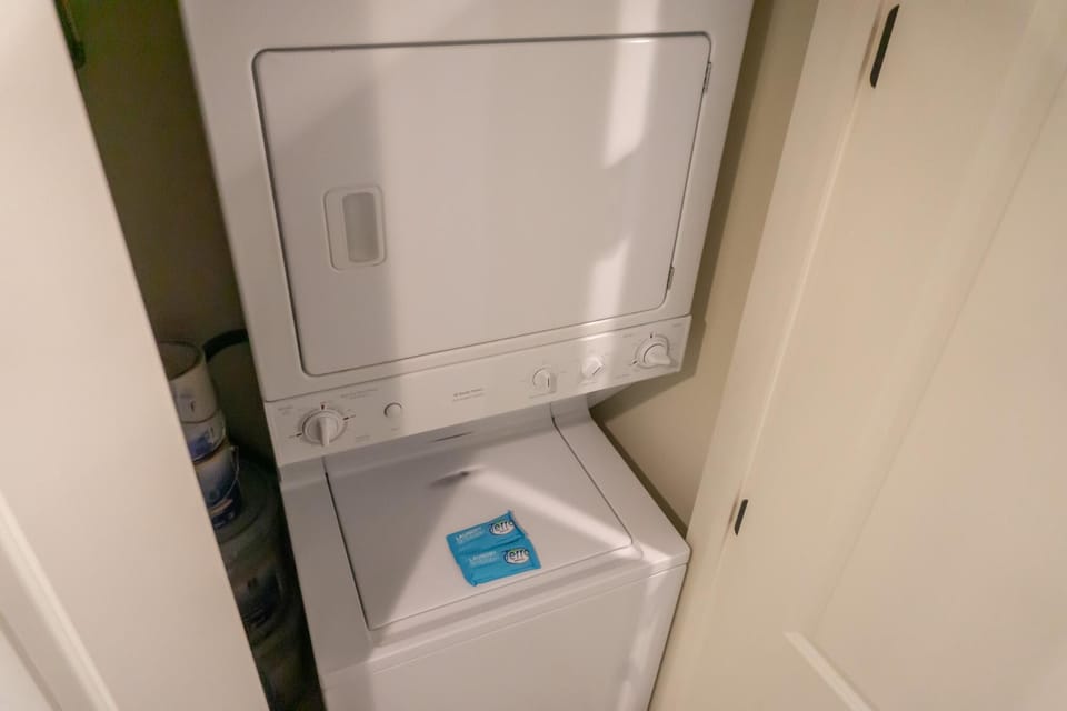 Convenient in-unit laundry for effortless vacation living
