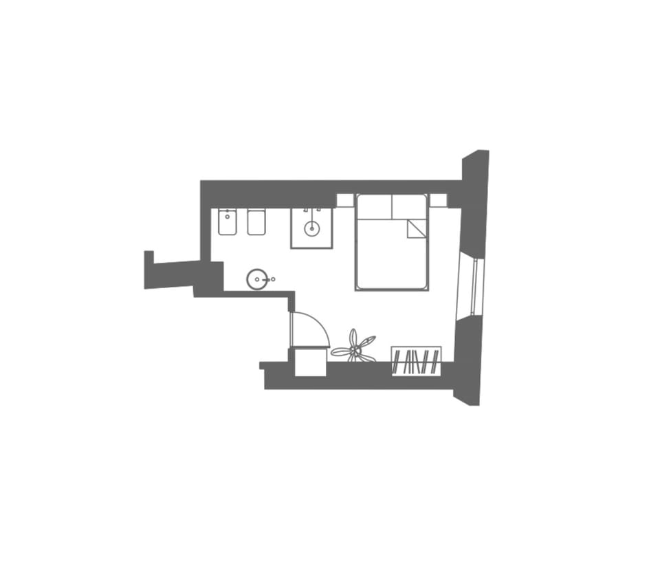 Deluxe Double Room | Floor plan