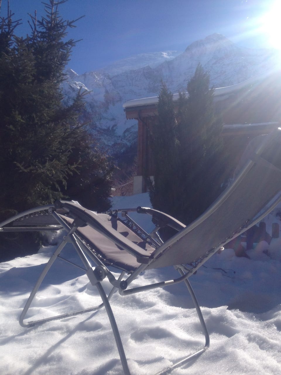 French Mountain Chalet. Winter sunbathing! 