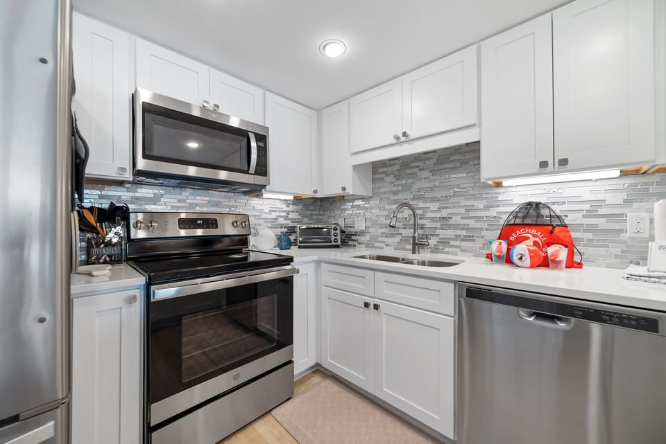Kitchen with stainless appliances