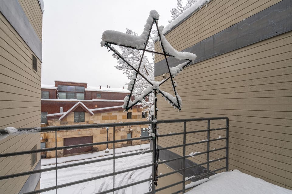 Exterior view from this Telluride condo for rent.