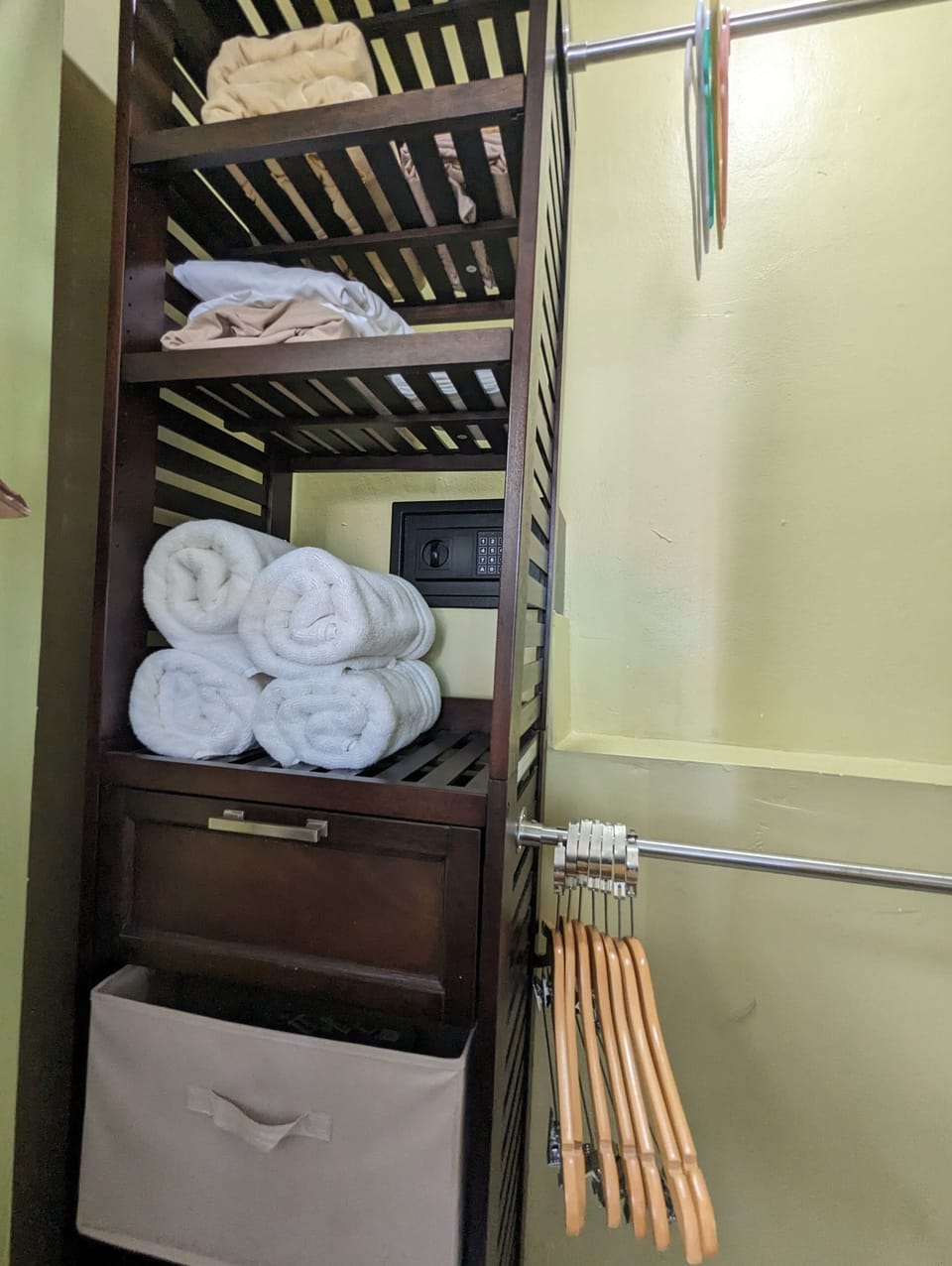Closet in master bedroom - hidden safe for your valuables.