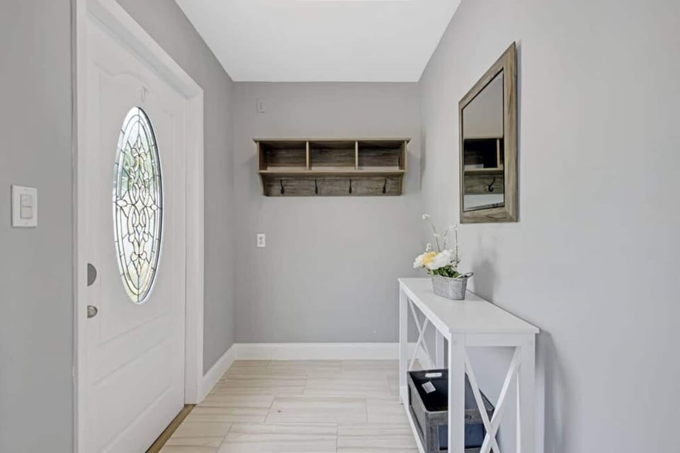 The elegant entrance of the property.