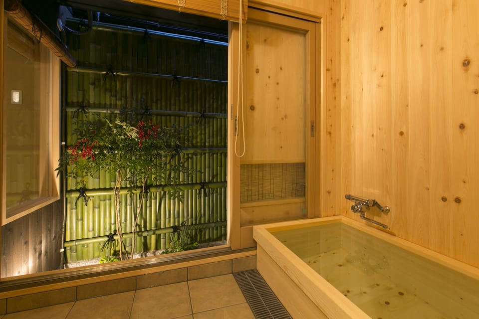 Traditional Japanese House | Bathroom | Separate tub and shower, free toiletries, hair dryer, slippers