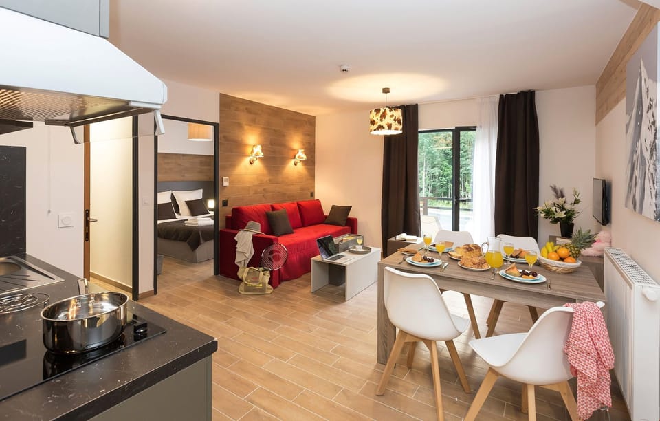 Revel in the comfort of meals cooked in the functional kitchenette and enjoy them at the dining table with comfortable seating for everyone