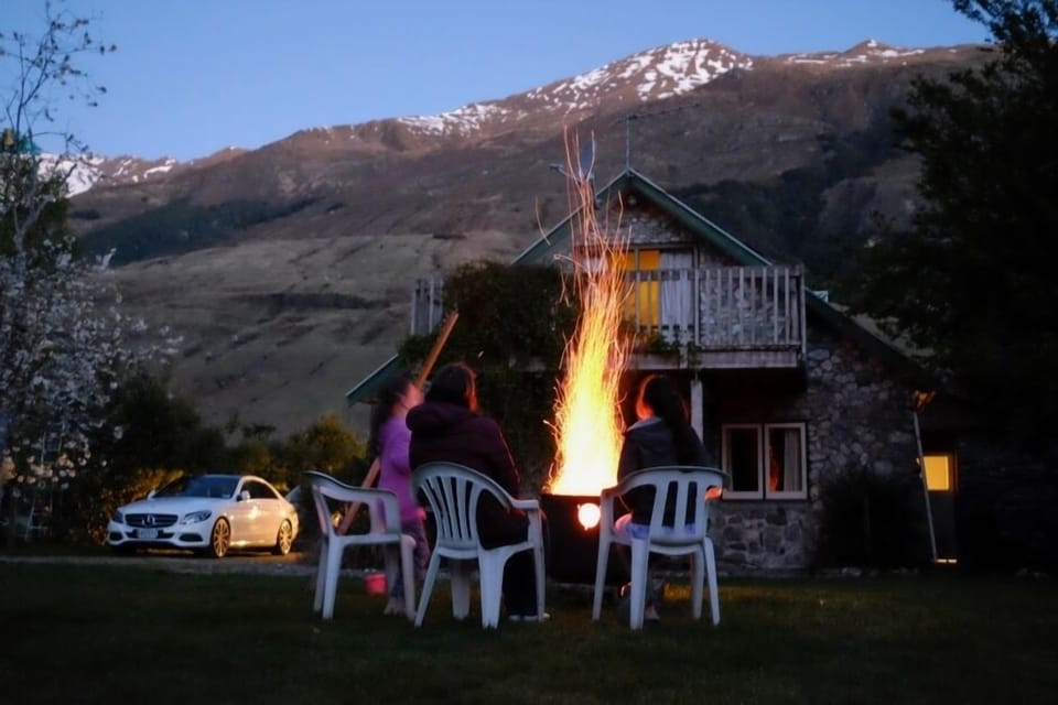 Back yard outdoor fire